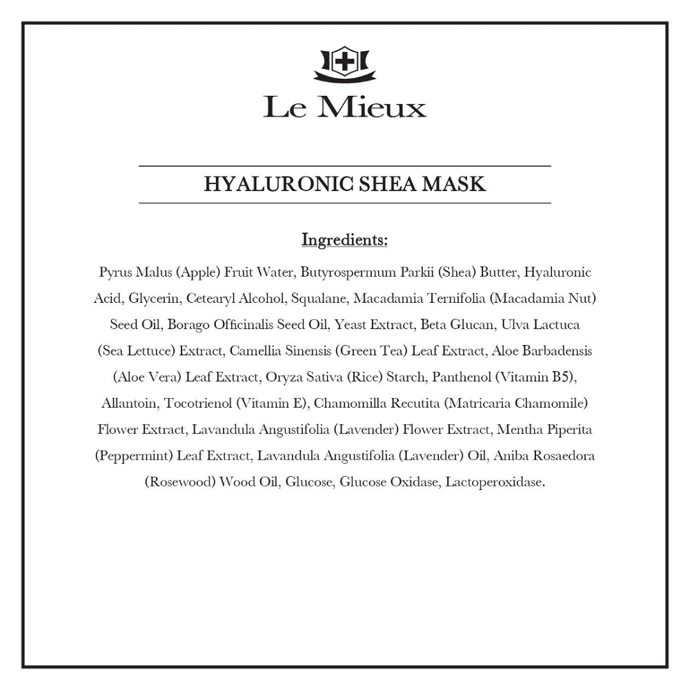 Le Mieux Hyaluronic Shea Mask 40ml / 2oz