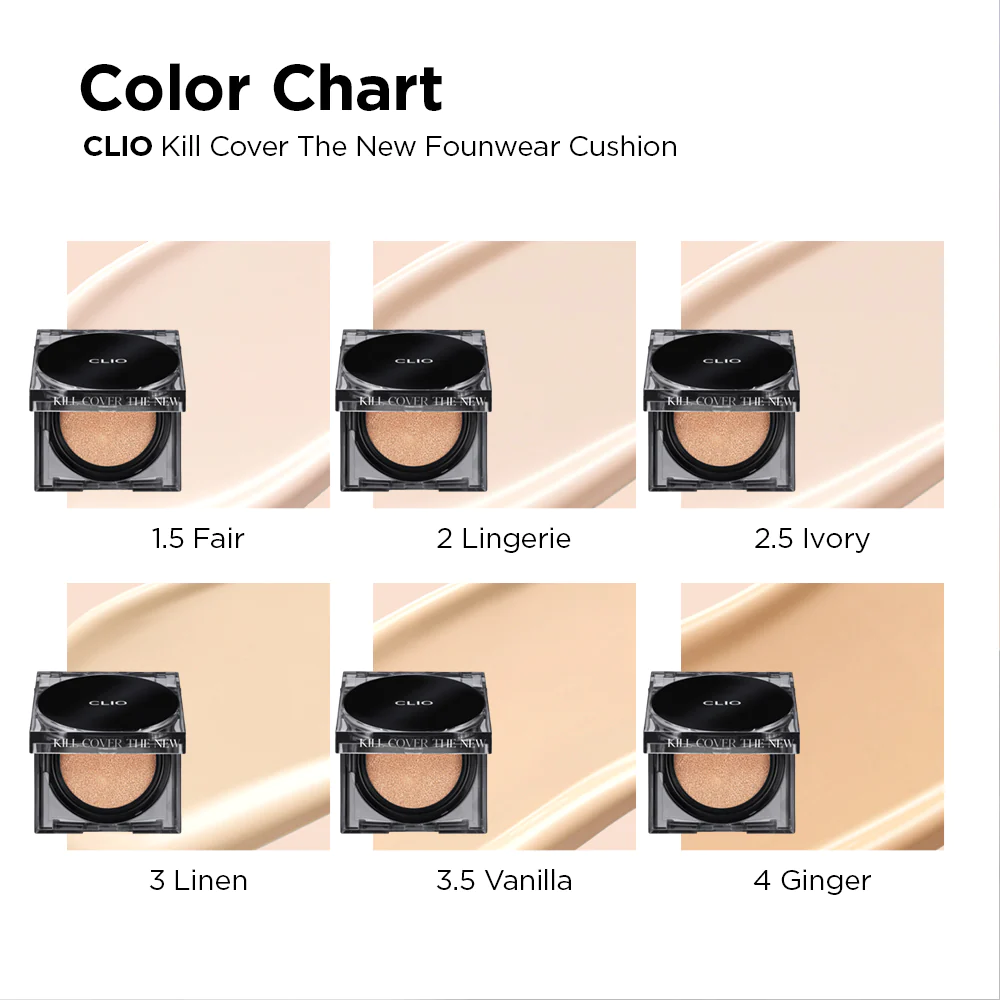 CLIO Kill Cover The New Founwear Cushion SPF50+ PA+++