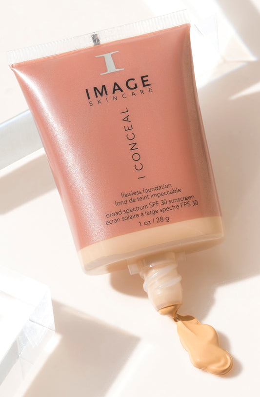 Image Skincare Conceal Flawless Foundation Porcelain press shot and texture