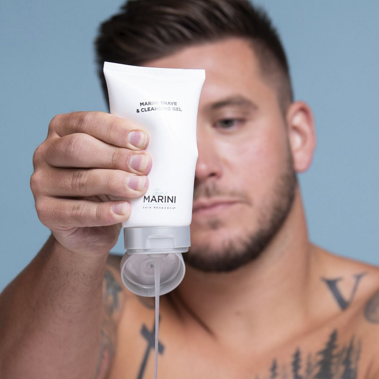 Jan Marini Shave & Cleansing Gel press shot and texture example
