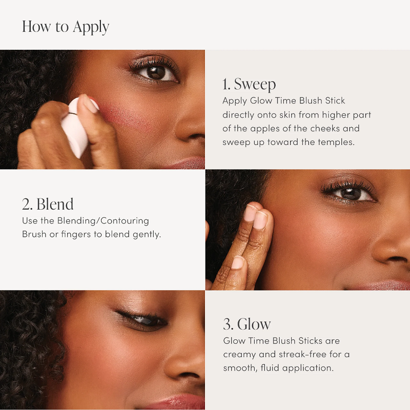 Jane Iredale Glow Time Blush Stick how to apply